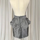 Cue Gingham Peplum Pencil Skirt - Tailored Black and White Check AU6 XS - Image 5