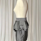 Cue Gingham Peplum Pencil Skirt - Tailored Black and White Check AU6 XS - Image 4