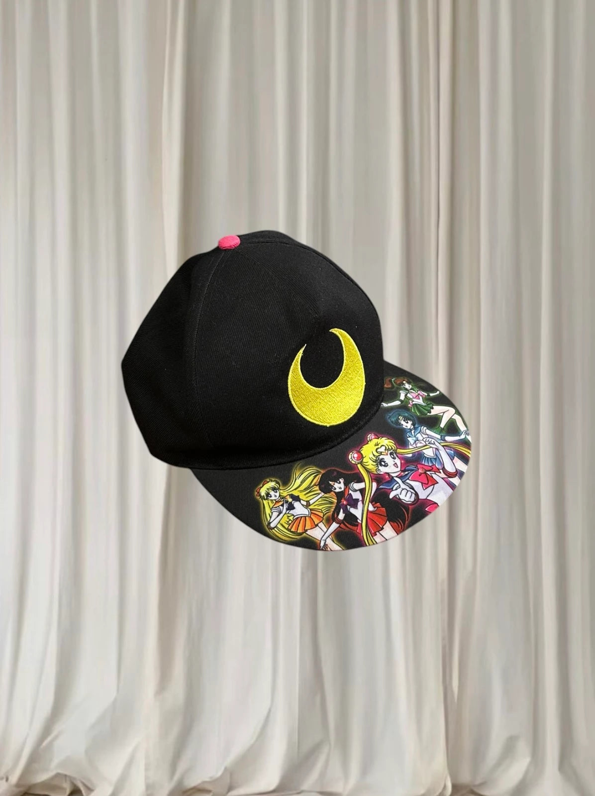Sailor Moon/Sailor Guardians Flat Brim Snapback Hat - Vibrant Anime Print Cap OS - Image 1