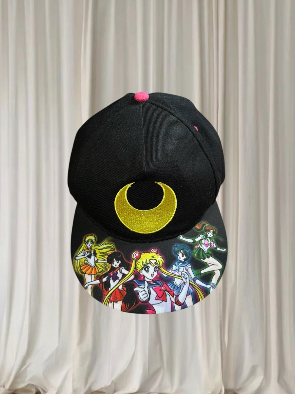Sailor Moon/Sailor Guardians Flat Brim Snapback Hat - Vibrant Anime Print Cap OS - Image 2