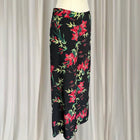 Preview Wide Leg Trousers - Relaxed Black Floral Print Women's AU 10 - Image 3