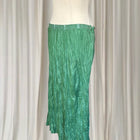 Vintage Silk Y2K Midi Skirt - Metallic Green Crinkle Plisse AU10 - Image 2