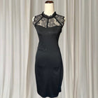 Elegant Eveningwear Sleeveless Bodycon Pencil Dress - Lace Neckline L-XL - Image 1