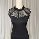 Elegant Eveningwear Sleeveless Bodycon Pencil Dress - Lace Neckline L-XL - Image 2