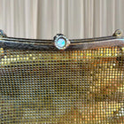 Vintage Evening Clutch Bag - Gold Tone Metal Mesh Glam Shoulder Bag - Image 6