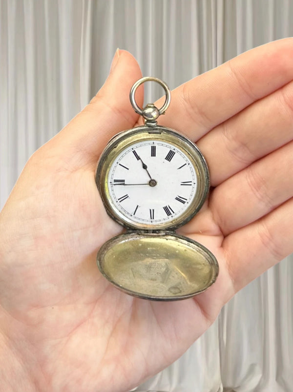 Vintage Antique 80% Silver Collectible Pocket Watch  - Image 1
