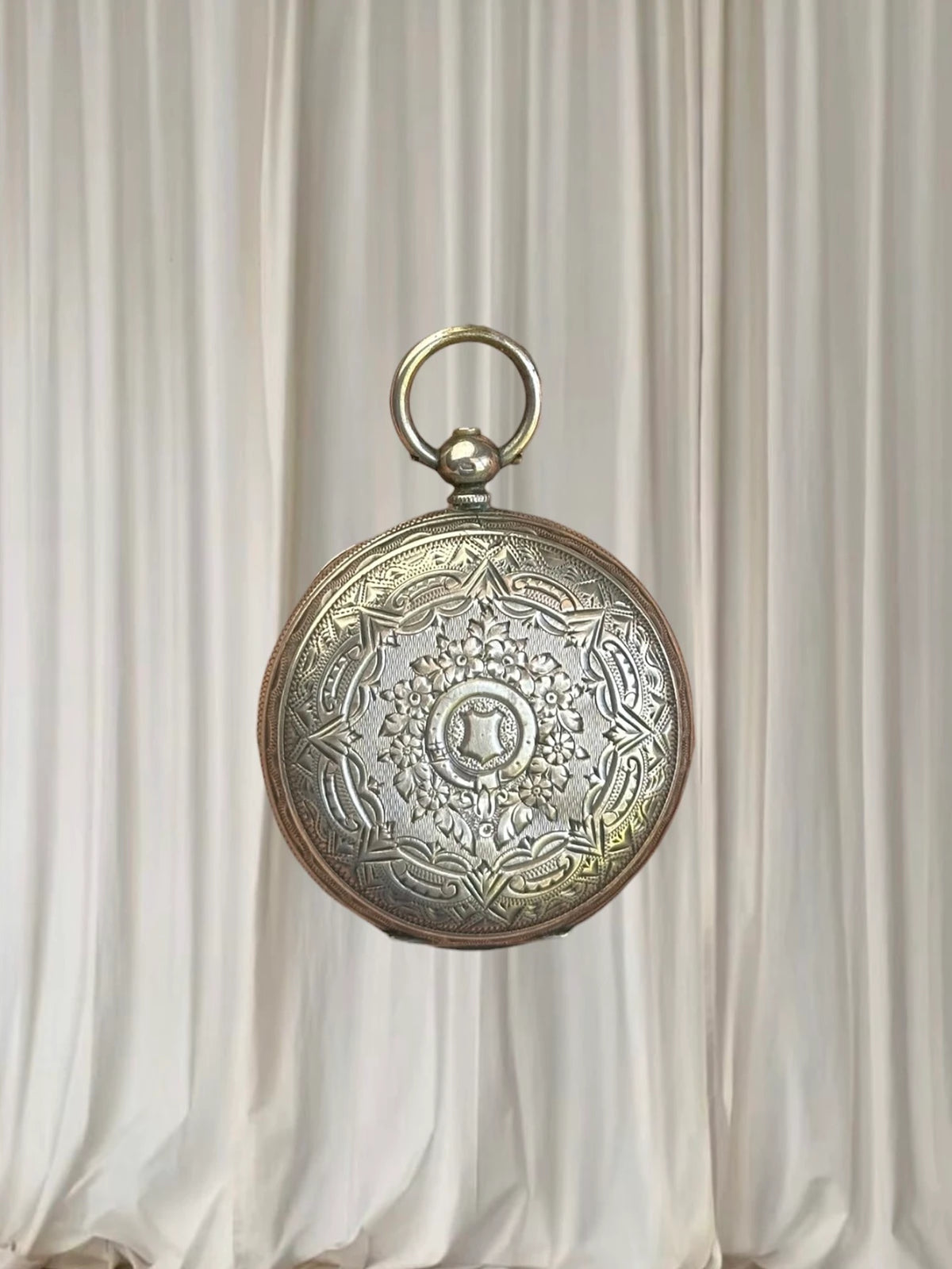Vintage Antique 80% Silver Collectible Pocket Watch  - Image 3