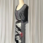 Threadz Grunge Vintage Abstract Print Midi Dress - Women's Black/White L - Image 3