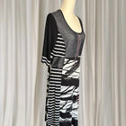 Threadz Grunge Vintage Abstract Print Midi Dress - Women's Black/White L - Image 4