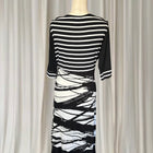 Threadz Grunge Vintage Abstract Print Midi Dress - Women's Black/White L - Image 5
