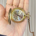 Vintage Milan #1 Dad Eagle Quartz Pocket Watch Japan Movement - Image 3