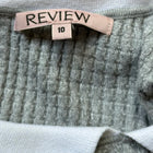 Review Grey Ribbed Knit Top - Short Sleeve With Peter Pan Collar AU10 - Image 6