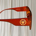 Y2K Medusa Biggie Sunglasses - Brown Transparent Acetate Frame - Image 2