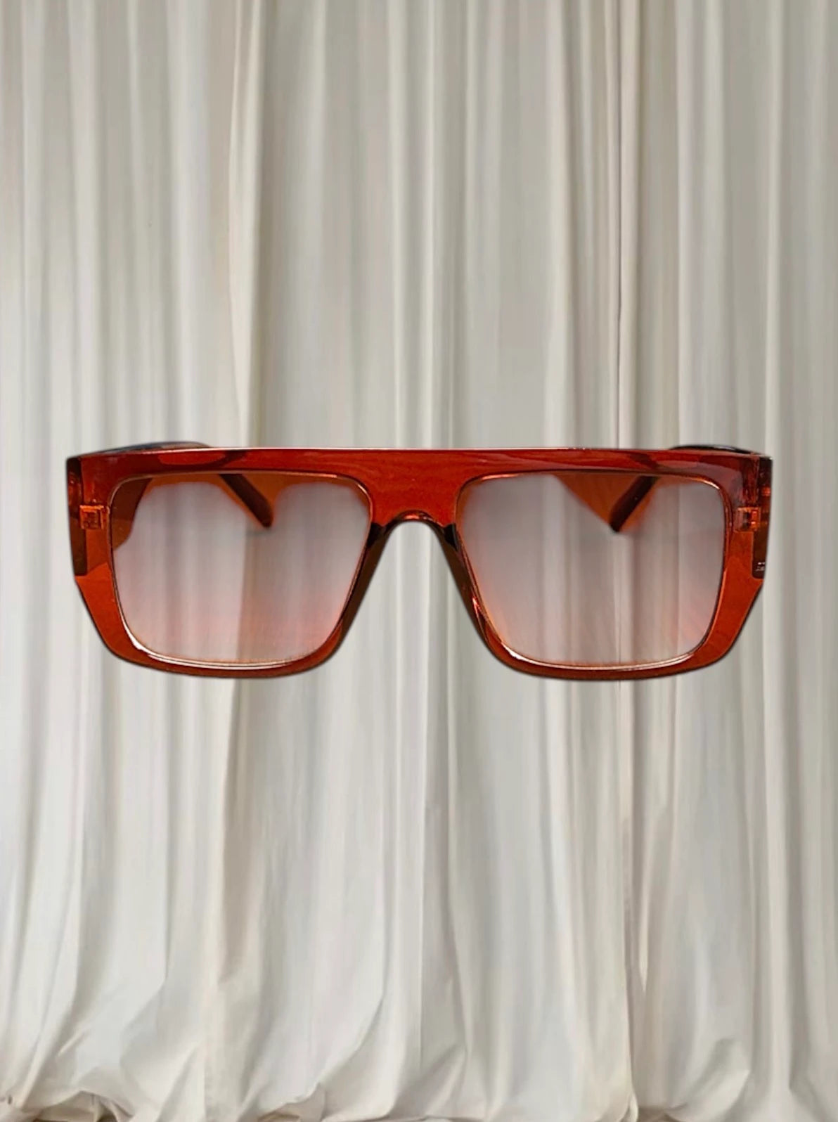 Y2K Medusa Biggie Sunglasses - Brown Transparent Acetate Frame - Image 4