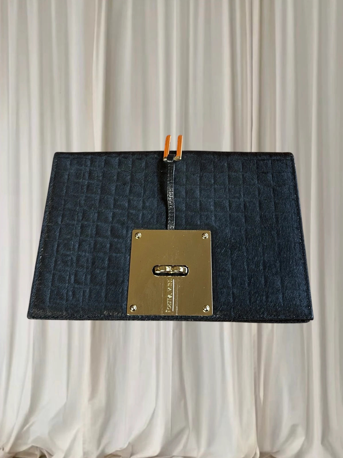 Nina Valero Quilted Hair-on-Hide Crossbody Bag - Gold-Tone Chain Detail - Image 2