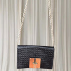 Nina Valero Quilted Hair-on-Hide Crossbody Bag - Gold-Tone Chain Detail - Image 6