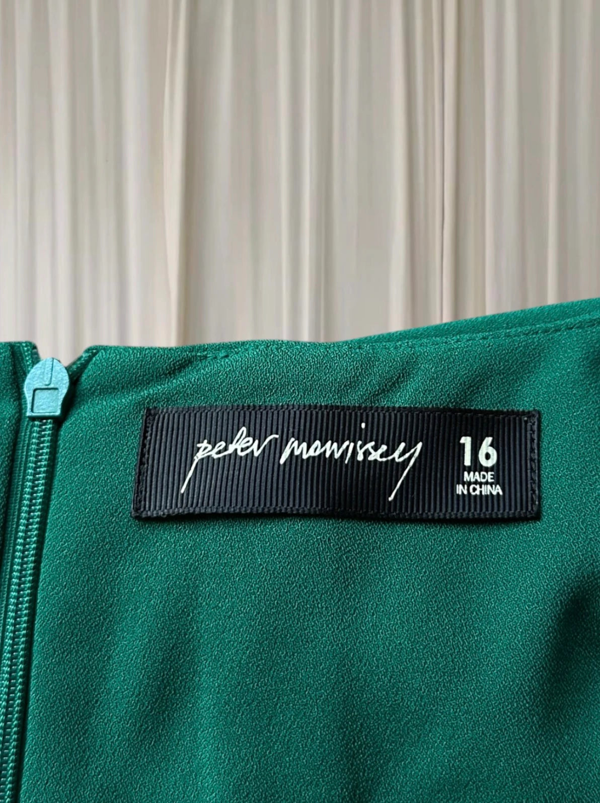 Peter Morrissey Vintage Style Emerald Green V-Neck A-Line Dress AU16 - Image 7