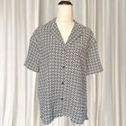 Geometric Print Short Sleeve Button-Down Shirt - Unisex Large - Image 2