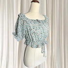 Boho Spring Floral Off-Shoulder Crop Top - Flattering Ruffled Summer Style AU8 - Image 4