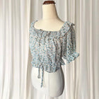 Boho Spring Floral Off-Shoulder Crop Top - Flattering Ruffled Summer Style AU8 - Image 5