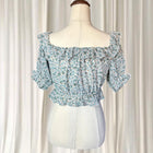 Boho Spring Floral Off-Shoulder Crop Top - Flattering Ruffled Summer Style AU8 - Image 6