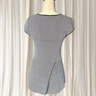 Portmans Houndstooth Peplum Top - Chic Short-Sleeve Knit Blouse XS - Image 5