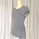 Portmans Houndstooth Peplum Top - Chic Short-Sleeve Knit Blouse XS - Image 3