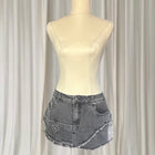 Grunge Black Denim Cargo Mini Skirt - Vintage Style BNWT L - Image 2