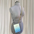 Guess Noelle Flap Chit Chat Crossbody Phone Bag Blue White Ombre Monogram - Image 1