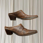 R.M. Williams Cuban Cowboy Mules Snake Skin Print Leather Women's AU7 - Image 4
