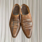 R.M. Williams Cuban Cowboy Mules Snake Skin Print Leather Women's AU7 - Image 3