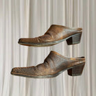 R.M. Williams Cuban Cowboy Mules Snake Skin Print Leather Women's AU7 - Image 5