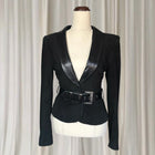 Vintage Harry Who by Harry Watt Black Leather Suede Fitted Jacket AU8 - Image 1