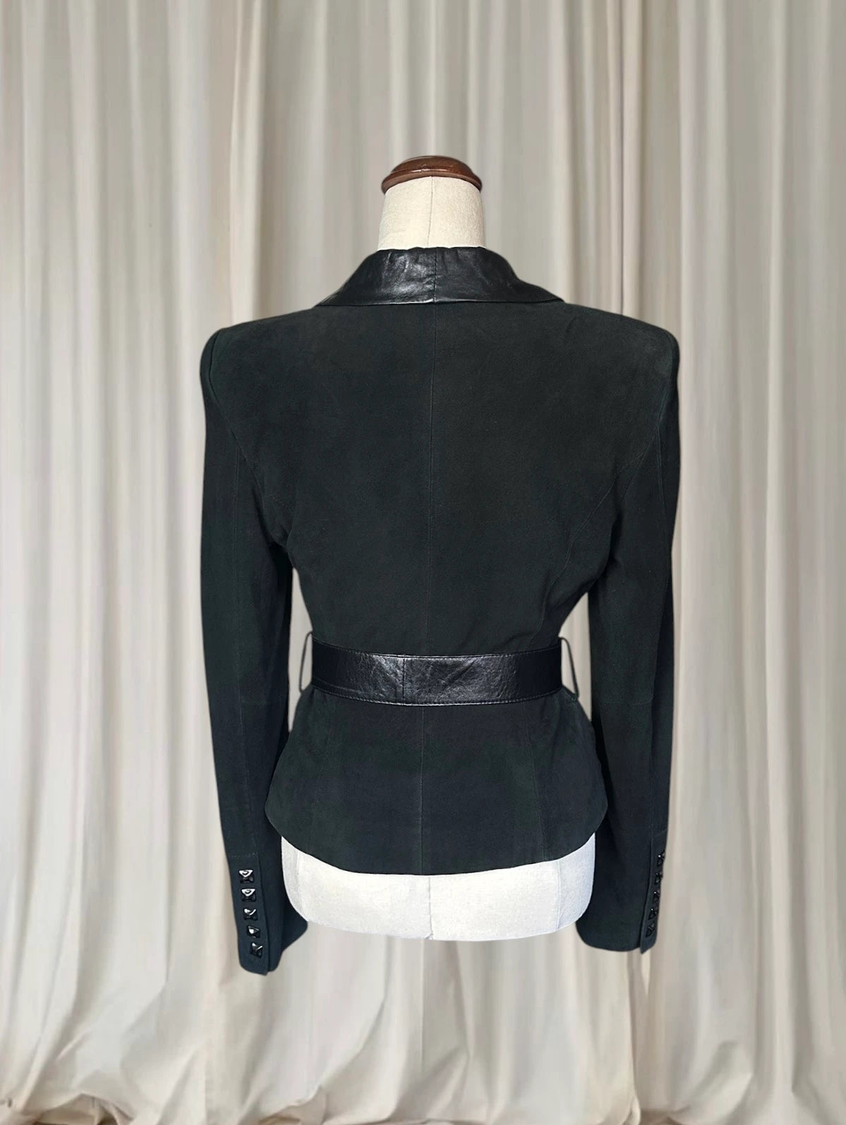 Vintage Harry Who by Harry Watt Black Leather Suede Fitted Jacket AU8 - Image 4