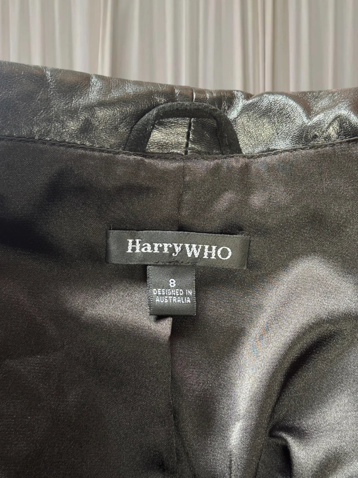 Vintage Harry Who by Harry Watt Black Leather Suede Fitted Jacket AU8 - Image 6