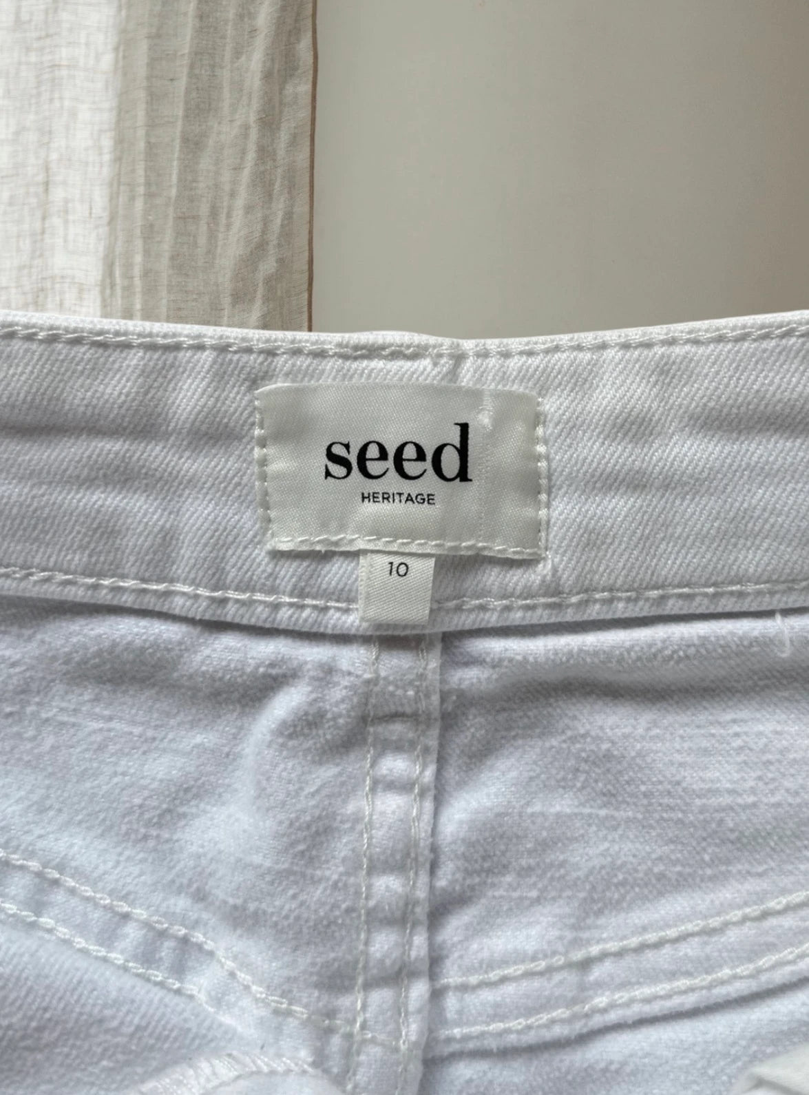 Seed Heritage White Denim Mini Skirt AU10 Women's Classic Casual Wear - Image 6