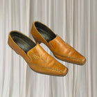 Pikolinos Leather Western Loafer Heel Boots - Tan Embroidered Block Heel - Image 2