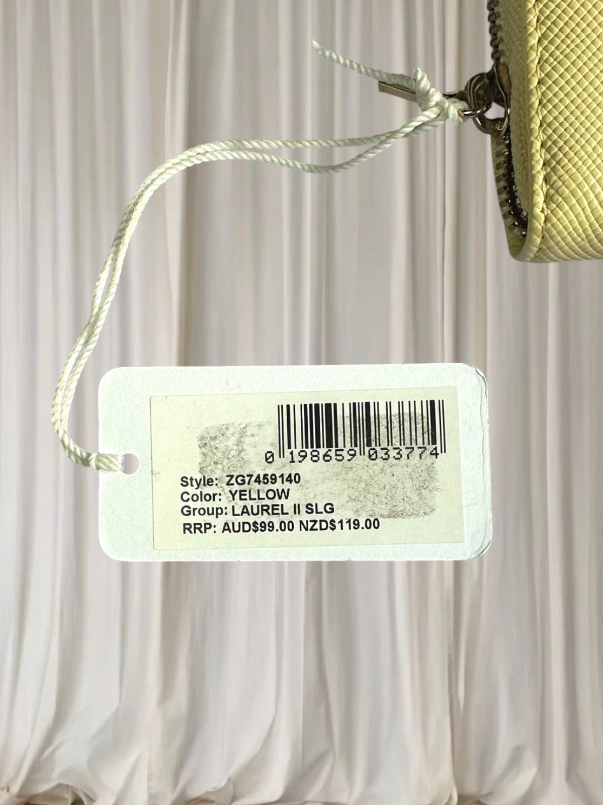 GUESS Laurel II Zip-Around Wallet Small - Soft Yellow BNWT  - Image 5