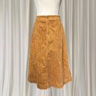 UNIQLO Cotton Corduroy A-Line Midi Skirt - Mustard Brown Size 24 XS - Image 2