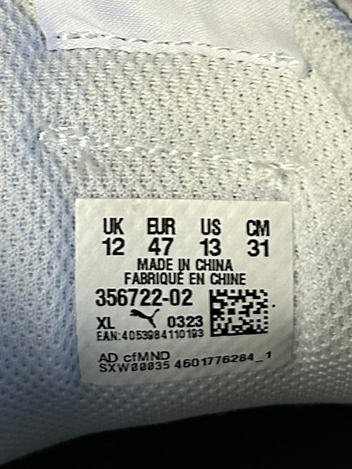 Puma Smash V2 Sneakers Classic White Everyday Trainers Mens UK 12 NEW - Image 6