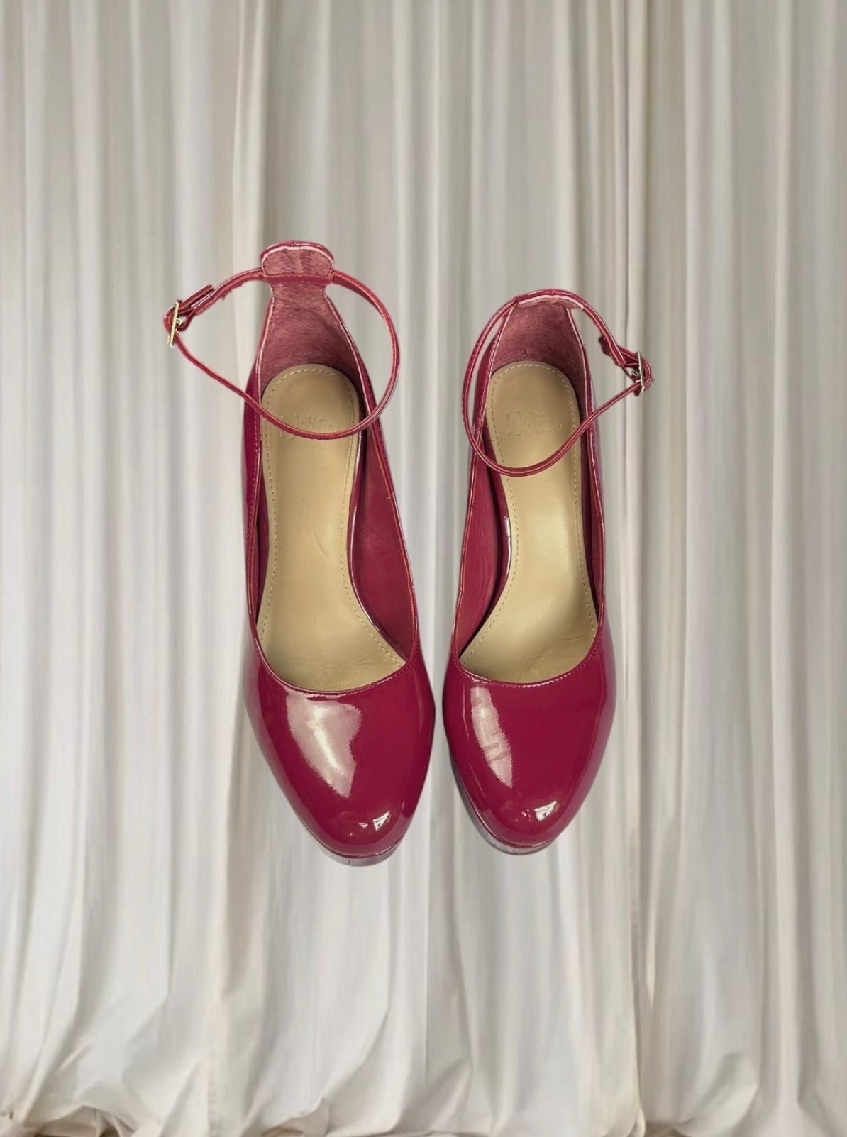 Wittner Platform Heels - Bold Magenta Zaiqee Patent Leather Y2K EU37 - Image 3