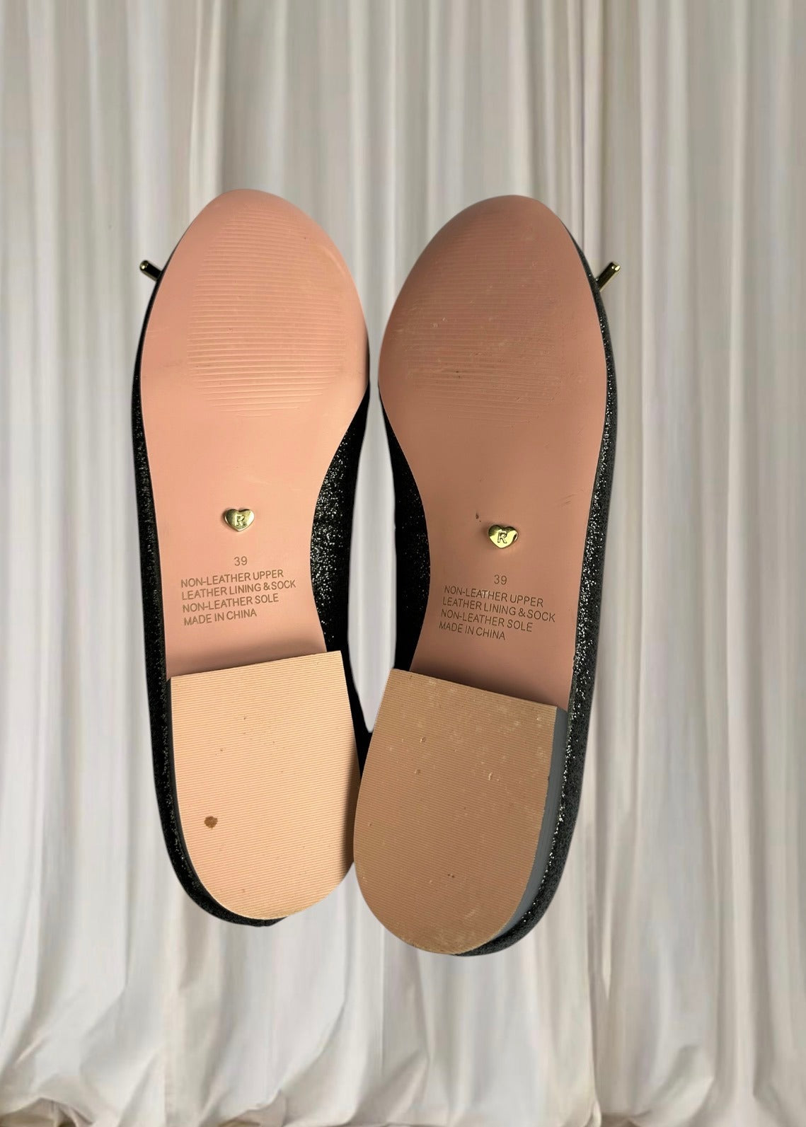 Review Ballet Flats - Zabelle Elegant Black Glitter with Bow Detail - Image 6