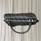 GUESS Monogram Grey Top Handle Bag - Iconic Logo Print - Image 4