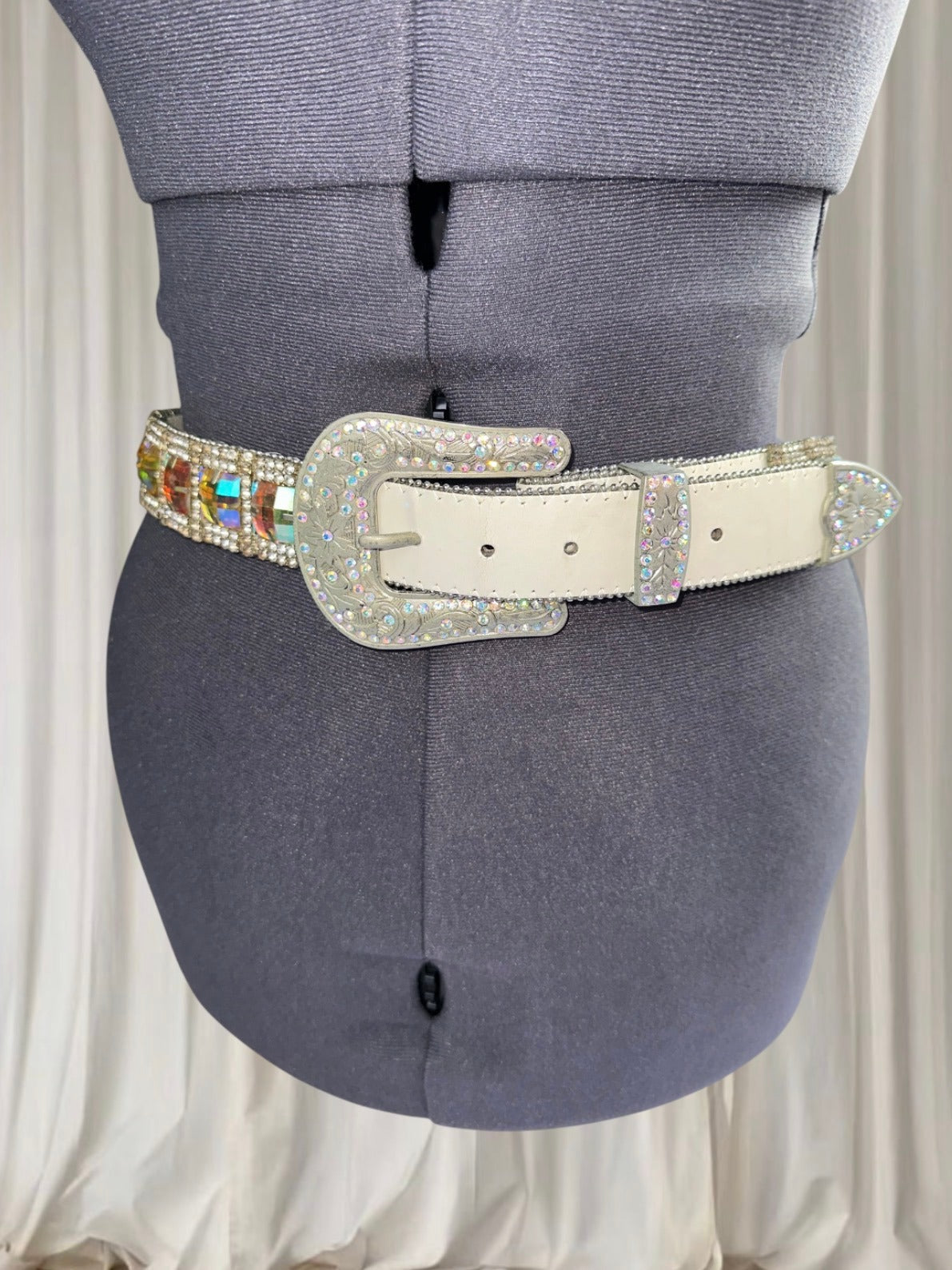 Vintage Brighton Western Belt - Rhinestone and Iridescent Crystal  - Image 2