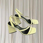 Wittner Strappy Block Heel Sandals - White Patent Square Toe EU37 - Image 2