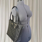 Guess Large Tote Handbag - Quilted Black Shoulder Bag - Image 3
