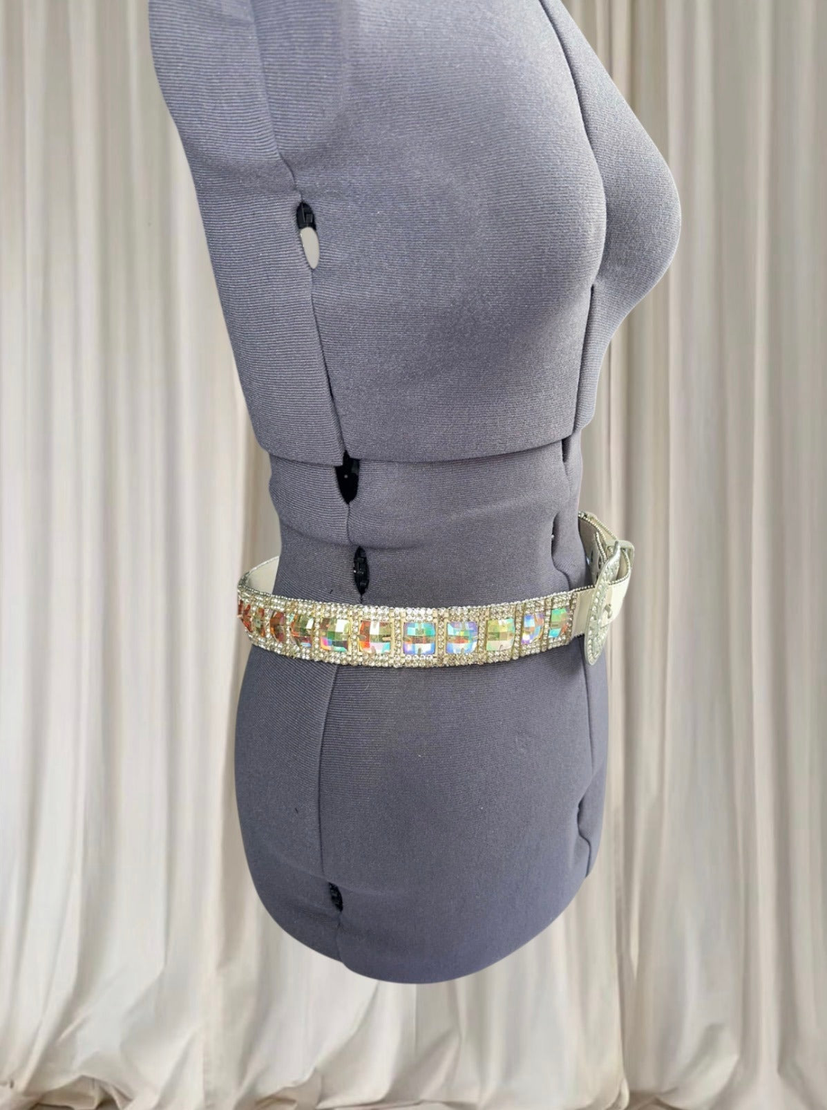 Vintage Brighton Western Belt - Rhinestone and Iridescent Crystal  - Image 3