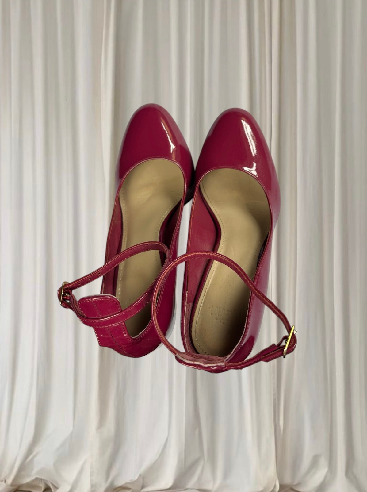 Wittner Platform Heels - Bold Magenta Zaiqee Patent Leather Y2K EU37 - Image 2