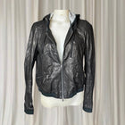 Diane Von Furstenberg Designer Black Leather Jacket Size S - Image 2