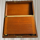 Vintage Victorian Rosewood Writing Slope Box - 1880 Brass Inlay Antique - Image 4